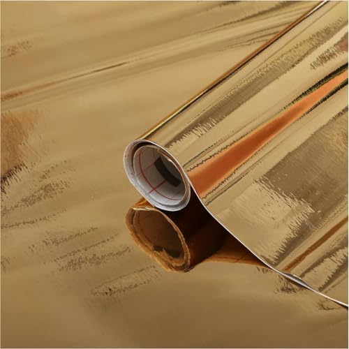d-c-fix Möbel-Klebefolie Metallic Hochglanz Gold 45 cm x 15 m | abwaschbare und selbstklebende Deko-Folie für Küche, Schrank, Tisch & Fensterbank – glänzend & langlebig