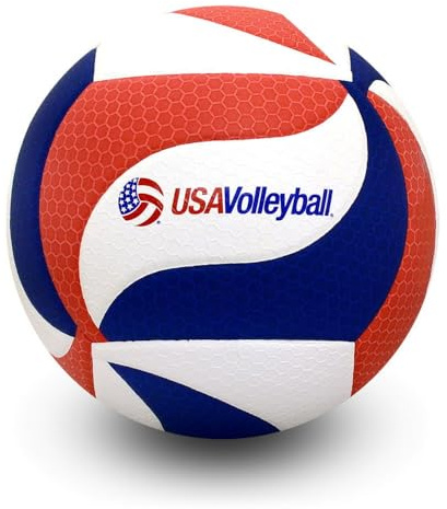 Molten FLISTATEC Volleyball - Official Volleyball of USA Volleyball, Red/White/Blue, USAV Official - Red, White, Blue (V5M5000-3USA)