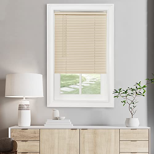 Cordless Light Filtering Mini Blind, 35 x 64 in, Alabaster