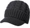 Kuyou Unisex Strickmütze Beanie Cap Winter Kappe Mütze mit Schirm, Dunkelgrau, Einheitsgröße