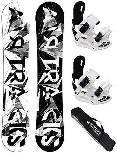 AIRTRACKS Damen Snowboard Set - Board BWF Lady 155 - Softbindung Master W M - SB Bag