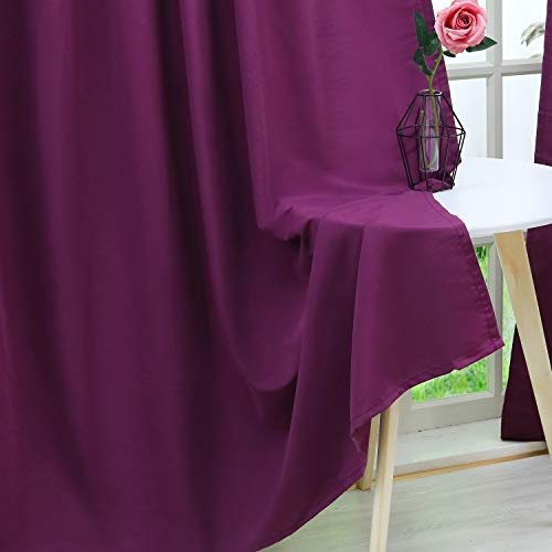 Joyswahl Blickdichte Gardinen Blickdicht Vorhang für Schlafzimmer »Gisela« Schals Fenster Verdunkelungsvorhang mit Kräuselband BxH 140x245cm Beere 2er Set