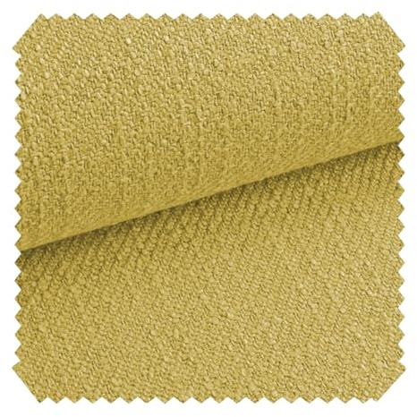 novely® exquisit DECORETTO - Weicher Polsterstoff im Naturfaser Look - Schwer Entzündbarer Möbelstoff mit Ultra-Clean-Technologie - Pflegeleichte Meterware 1lfm | Farbe: 14 Senfgelb