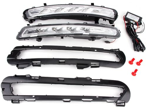 Keenso Daytime Running Light, 1 Pair Car Daytime Running Light DRL LED Daylight Fog Lamp for Mondeo 11-12 Daytime Running Lights Daytime Running Lights