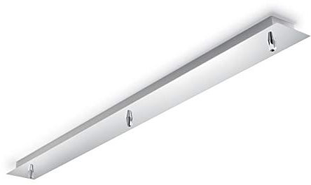 Ideal Lux 122861 Metall Lampen 3-fach Baldachin rechteckig 88 x 7,5 x 4,5 cm chrom