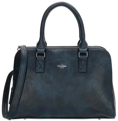 Charm London Chelsea Handtasche Damen, 3 Reißverschlussfächer, Abnehmbarer Schulterriemen, Ideal für Schule & Arbeit, Stilvolles Design, Kunstleder