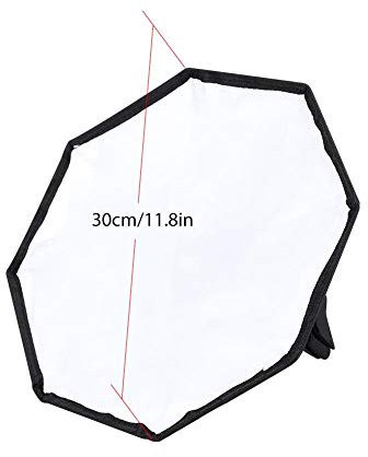 Entatial Ak Flash Diffuser, Blitzdiffusor 30 cm tragbarer Abnehmbarer Universal-Blitzlampen-Softbox-Diffusor mit Aufbewahrungstasche Für externen Speedlite-Blitz