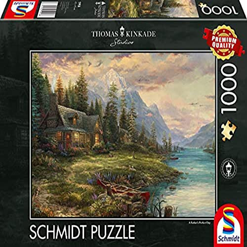 Schmidt Spiele, Thomas Kinkade: A Father's Perfect Day (1000pc), Puzzle, Ages 12+