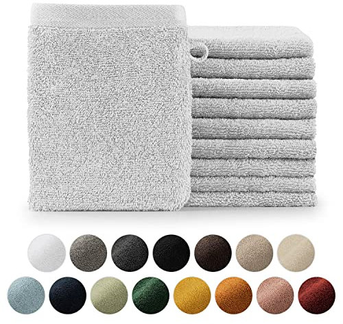 Blumtal - Gant De Toilette - Lot de 10 Gants De Toilette Coton - Gant De Toilette Blanc - Certifié Oeko-TEX®