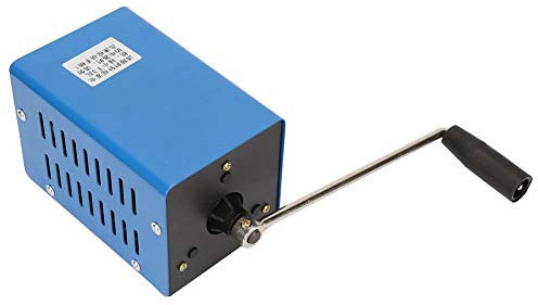 Generador manual,20W 2000 RPM generador de carga USB Metálico portátil generador de manivela fuente de alimentación de emergencia para viajes de campo,operaciones de rescate,desastres naturales