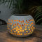 pearlstar Solar Lights Outdoor Garden Vintage Metal Solar Light Table Lantern with Realistic Flickering Flame LED Decorative Outdoor Lamp Waterproof Flame Effect Garden Ornaments(1 Pack White)