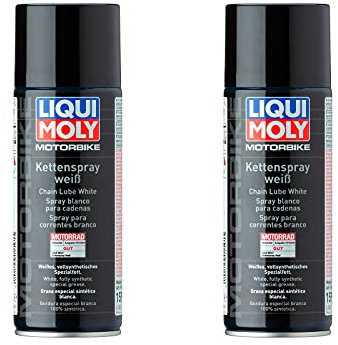 ILODA 2X Original Liqui Moly 400ml Motorbike Kettenspray Weiß Chain Spray White 1591