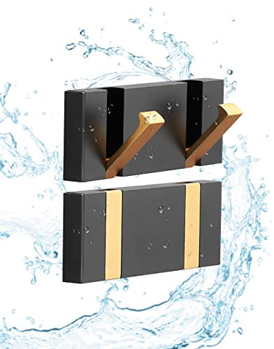 2 Pack，Folding Hideaway Towel Hooks for Bathrooms，Retractable Hooks for Coats，Perforated or Free Perforated，Coat Hooks for Wall Modern， Wall Hanging Hooks， Door Robe Hooks，Also for Kitchen，Balcony.