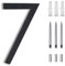 8 Inch Floating House Numbers , Address Numbers For Houses Number For Outside Address On House Metal Black Large Modern House Numbers Door Numbers For House Floating Flush Mount Aluminum Black Number
