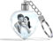 Porte-clés en Cristal Photo Lueur Personnalisé Cristal Photo Gravé Porte-clés Personnalisé 3D Laser Gravé Cristal Porte-clés Cadeau