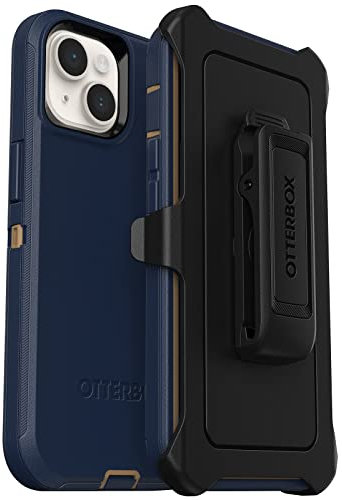 OtterBox Defender Series Displayless Edition für iPhone 14 und iPhone 13 – Blaue Wildlederschuhe (blau)