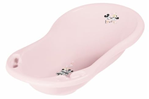 Lorelli Babybadewanne Comic 84 cm lang ergonomische Form Ablagefächer ab Geburt pink
