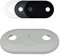 FUX Double Radiator Pipe Covers, Variable Pipe spacing, Hole Ø: 22mm, Plastic Radiator Pipe Collars, Heater Covers, Pipe Collars (22mm, Light Gray RAL 7035)
