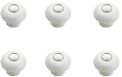 TopHomer 6PCS Cupboard Handle, Ceramic Zinc Alloy Cabinet Handle, Kitchen Drawer Door Handles, Door Knobs for Replacement, for Drawer, Kitchen Cabinet, Bathroom Cabinet, Wardrobe Door