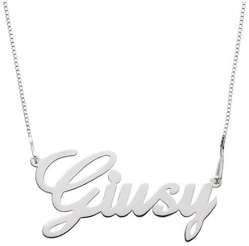 FADA GIOIELLI Collana NOME donna in argento 925% | ciondolo con nome personalizzabile | Made in Italy |