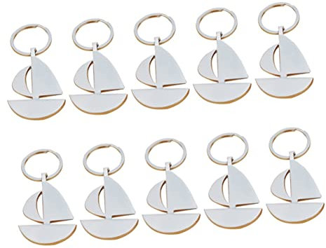 STOBOK 10 Stücke Medaillon Schlüsselanhänger Metall Schlüsselanhänger Anillos Metall Boot Schlüsselanhänger Handgemachte Schlüsselanhänger Halter Schiff Schlüsselanhänger Anhänger
