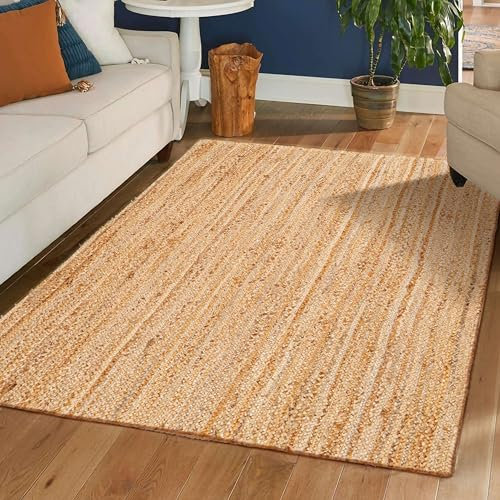 Hausattire Geflochtener Jute-Teppich, natürlich, 1,2 x 1,8 m