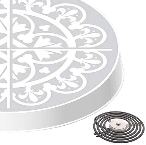 Sensi Temp Electric Stove Burner Covers - Protect Stovetop - Set of 4, 10 and 8 inches Grey Tile Electric Stove Covers