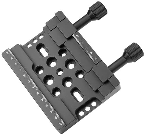 YUEOCT 2in1 Telescope Scope Dual Dovetail Saddle Clamp Mount Base for Losmandy Vixen Style Plate Rail Bar Adapter Astronomical Astronomy OTA Bracket Tripod Equatorial Head - Support Drop-in Mounting