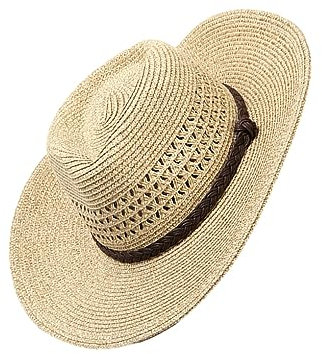 budiniao Restez confortable et élégant léger hommes grande taille chapeau de soleil papier large bord plage pliable casquette homme chapeau de paille, Mélange Creux Beige, M 58cm