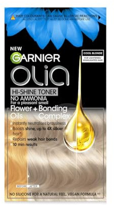 Garnier Olia Hi-Shine Toner Neutralising Brassy Tones, 9.1 Cool Blonde