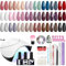 Phoenixy Gel Nail Polish Set with Lamp Starter Kit, 24 Colours Gel Nail Kit with Base and Top Coat Manicure Gift for Women