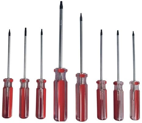 Set di cacciaviti Torx da 8 pezzi, cacciavite a stella magnetico del driver Torx da 75 mm per la riparazione di computer, strumenti automobilistici e elettrodomestici T4-T15