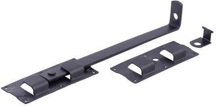 BOOMET Doppeltorüberwurf schwarz · Links + Rechts Nutzung · Torfalle für Doppeltore · Schlagladenüberwurf Torverrieglung Torverschluss Riegelverschluss Baubeschlag