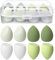 8 Stück Make up Schwamm Set Foundation Blending Beauty Sponge, Beauty Makeup Schwämme Blender für Flüssigkeit Foundation Puder Sonnenschutz und Creme (Green)