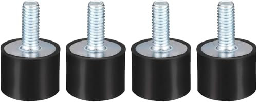 4 Stück Gummipuffer Anti-Vibration, Stoßdämpfer Gummilager Silentblock Schwingungsdämpfer Isolator Halterungen, Stecker Buchse Vibrationsdämpfer für Benzinmotoren Wasserpumpen Bootsspulen (M6)