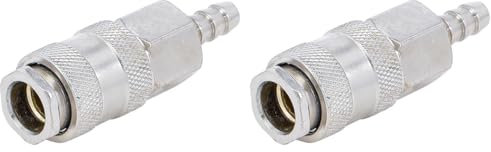 BGS 3226-1 | Raccord rapide à air comprimé avec raccord de tuyau 8 mm (Lot de 2)