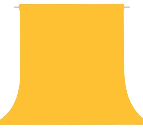 TERSUM Yellow Photo Backdrop, Photo Booth Portrait Photography Backdrops, Studio Yellow Backdrop for Photoshoot Streaming Video Shooting 6x9ft