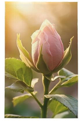 XTYGETY Toallas con estampado de rosas en hierba Toallas de cocina Toallas de cocina Toalla de limpieza súper absorbente