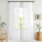 KGORGE Vorhang Schienensystem Transparente Gardinen Wohnzimmer Modern Weiße Vorhänge 240 cm Hoch 2er Set Stores Gardine Durchsichtig Lichtdurchlässig für Schlafzimmer, H 240 x B 140 cm