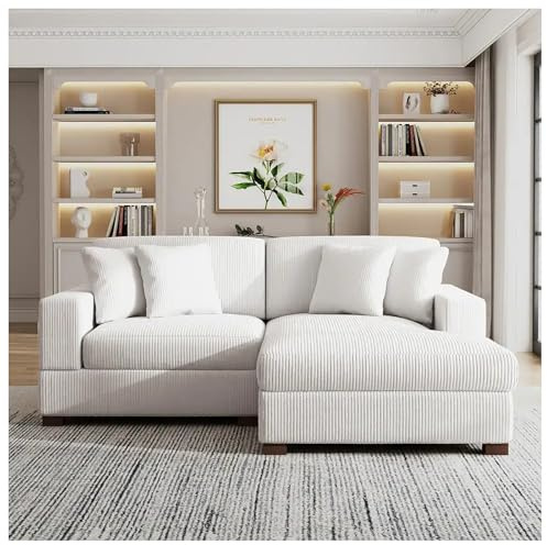 HTI living Couch mit Ottomane Rechts Xenia Beige Ecksofa Sofa