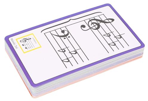 Walfront 50pcs Tarjetas Flash Música Tarjetas Flash Educativas Codificadas Color Doble Cara Divertidas para Niños y Principiantes