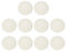 QUARKZMAN 10 Piezas Botones Cubiertos Cuero PU 18mm (28L) Diámetro Con Vástago Redondo Aluminio Para Costura Y Reemplazo En Manualidades, Decoración Ropa Y Accesorios DIY, Blanco