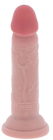 TOYJOY Get Real Deluxe Dual Density Dildo 15 cm – Realistisches Design mit Dual Density TPE – Flexible Außenschicht & Fester Kern – Mit Saugnapf Basis