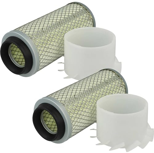 vhbw 2x Luftfilter kompatibel mit HANIX H 15 A/B MITSUBISHI L 3 E-W231NSA Bagger - Äußerer Motorfilter