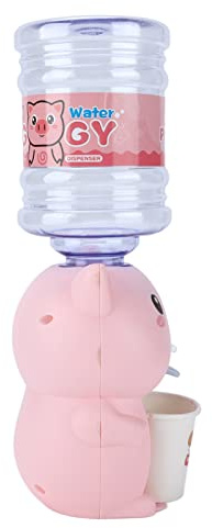 Rcniso Mini Dispensador de Agua para Niños, Forma, Fácil de Usar, Vierte Agua Fácilmente, Juguete para Mayores de 3 Años, Plástico (Jardinera de Ventana/Grül Cerdo)