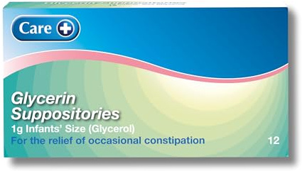 Care Infant Constipation Relief Suppositories, Glycerin Suppositories - 12s (1g Glycerol) 155514