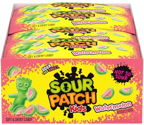 Sour Patch Kids Candy (Watermelon, 2-Ounce Bag, Pack of 24) by Sour Patch