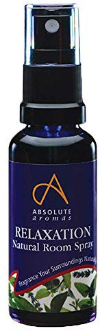 Absolute Aromas Relax-Raumspray, 30 ml, natürliches Sprühnebel mit ätherischen Ölen Lavendel, Kamille, Patchouli und Zitrusfrüchten