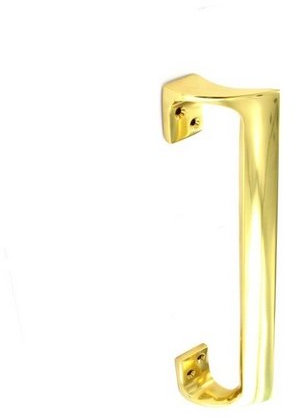 Securit 225mm Polished Brass Oval Door Pull Handle.