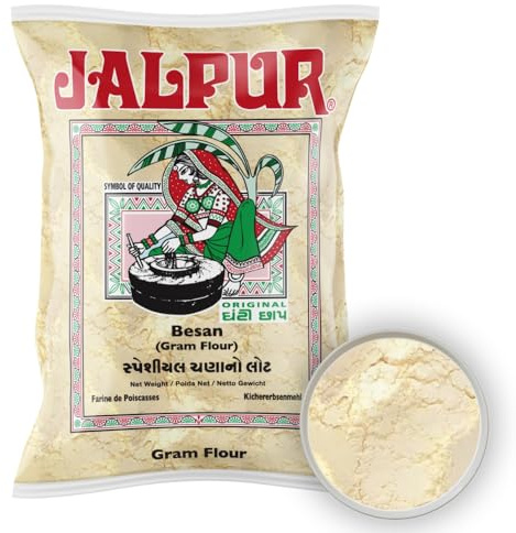 JALPUR MILLERS Stone Ground Gram Flour (Besan) 200g – Chickpea Flour Milled from Quality gram – for Savoury & Sweet Recipes Like Pakoras, Bhajis, Laddoos & Baking – Protein-Rich for Authentic Cooking